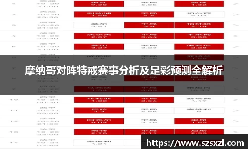 摩纳哥对阵特戒赛事分析及足彩预测全解析