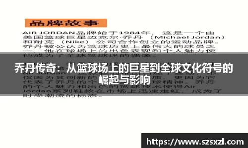 乔丹传奇：从篮球场上的巨星到全球文化符号的崛起与影响